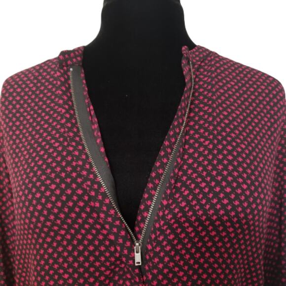 Halogen Black & Pink Long Sleeve 1/4 Zip Front Top Small - Picture 6 of 12
